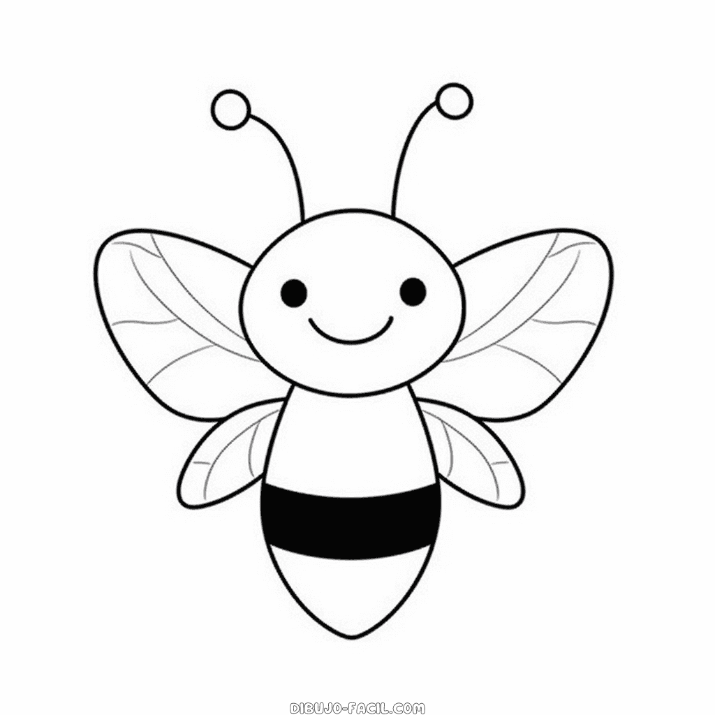 Dibujo fácil de abeja