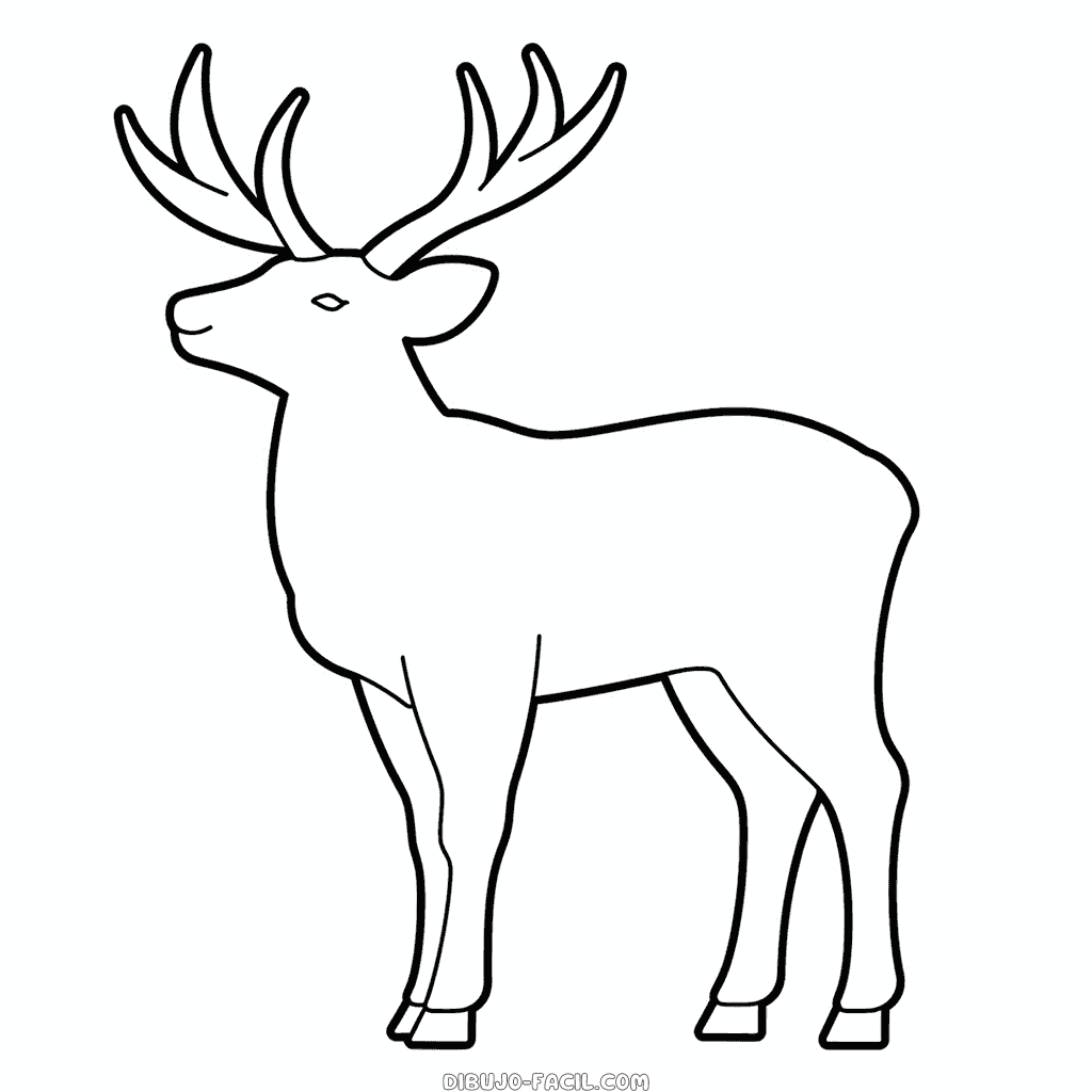 Dibujo fácil de alce