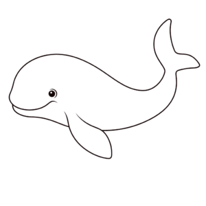 Dibujo fácil de ballena beluga