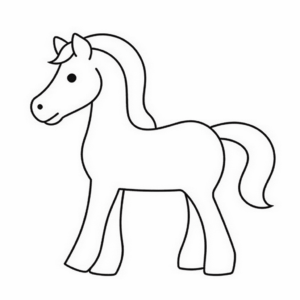 Dibujo fácil de caballo