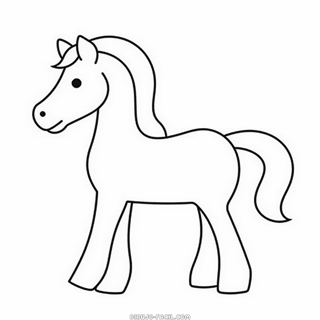 Dibujo fácil de caballo