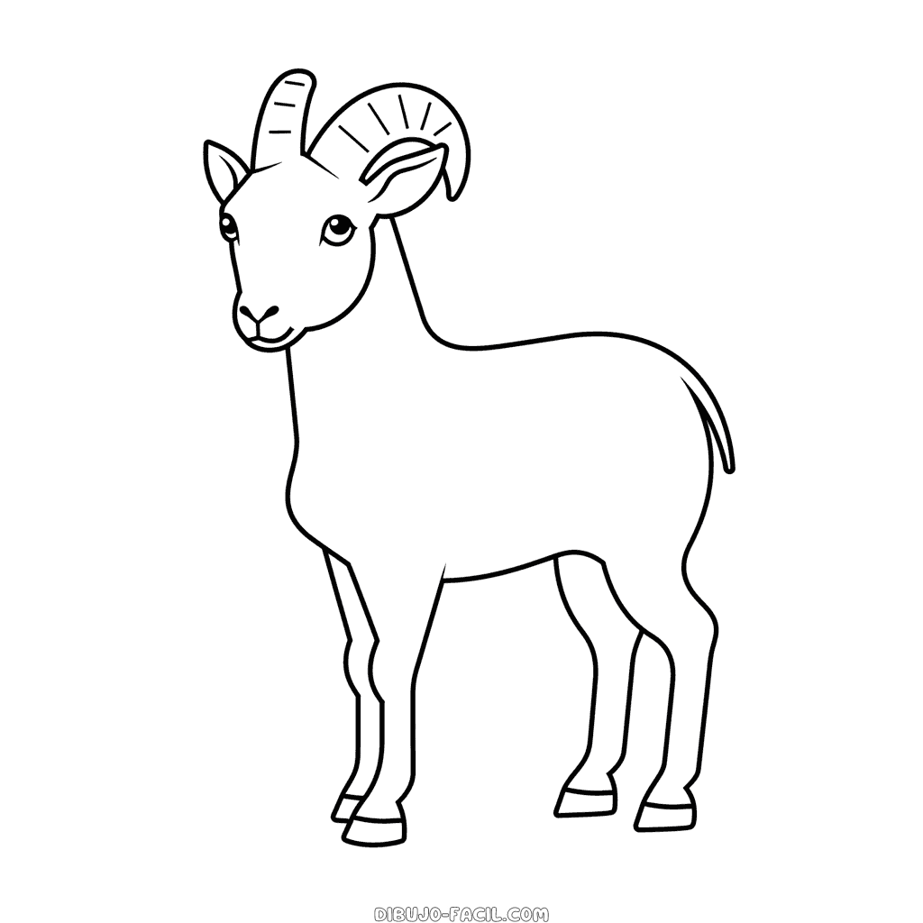 Dibujo fácil de cabra