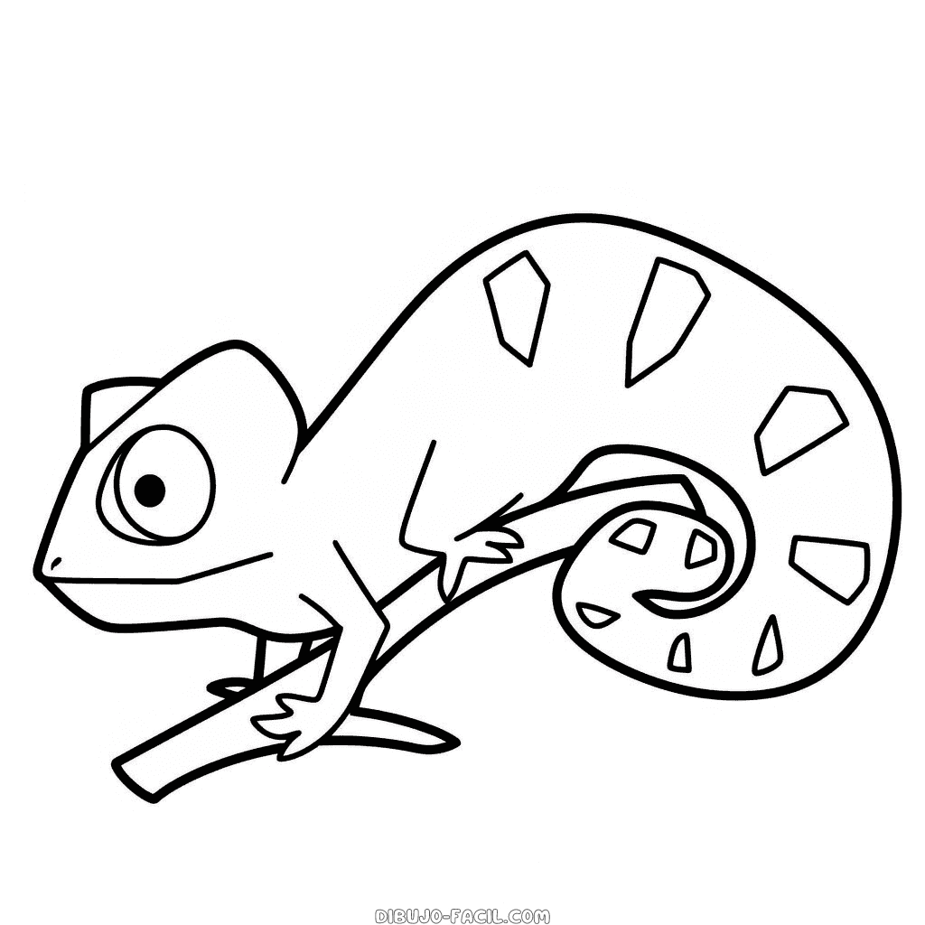 Dibujo fácil de camaleón