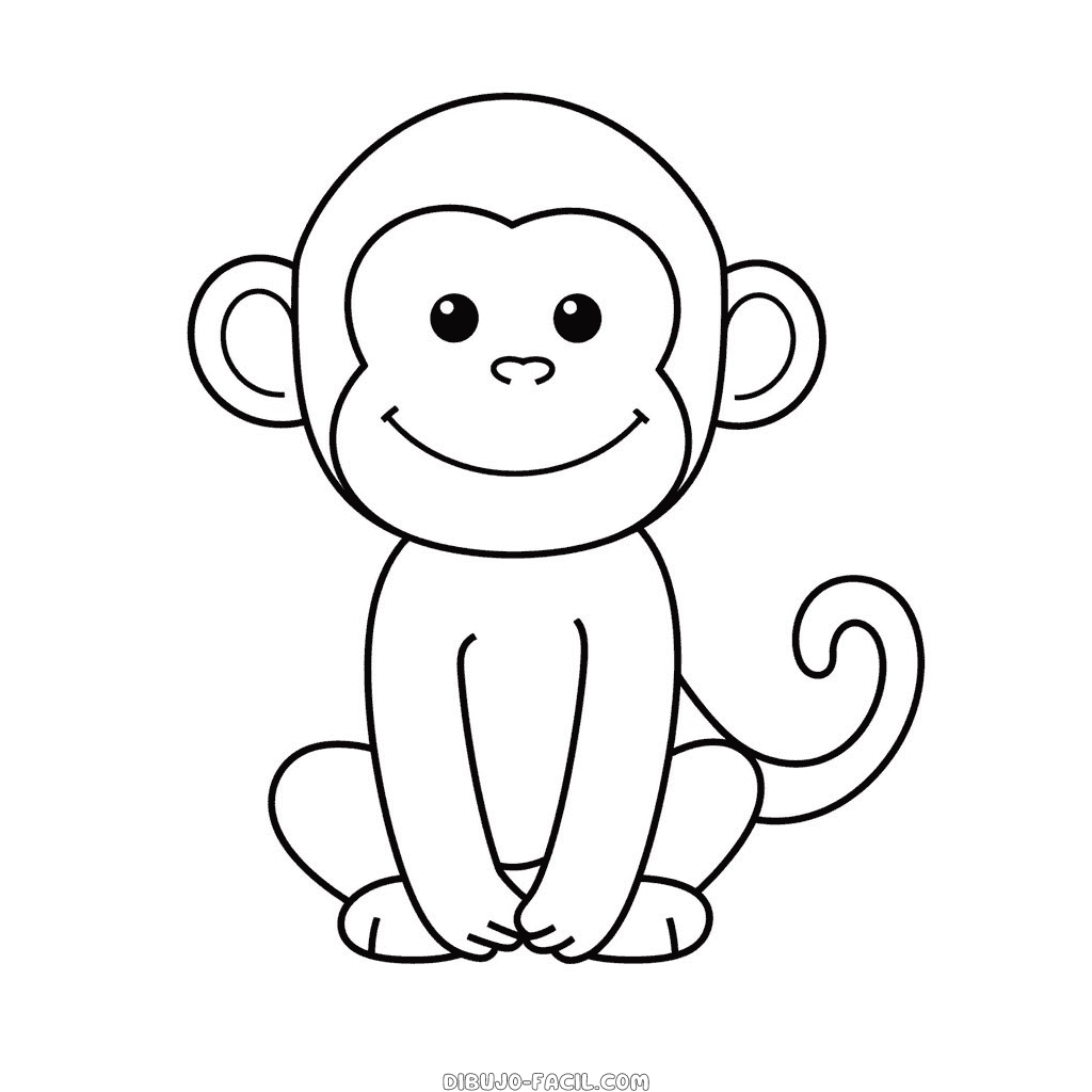 Dibujo fácil de chimpancé