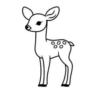 Dibujo fácil de corzo