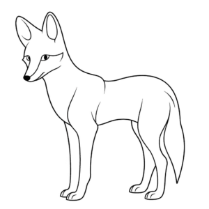 Dibujo fácil de coyote