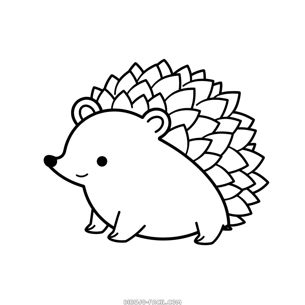 Dibujo fácil de erizo