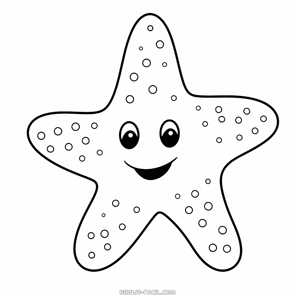 Dibujo fácil de estrella de mar