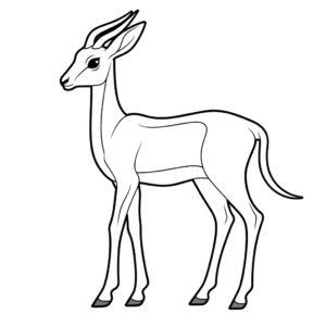 Dibujo fácil de gacela