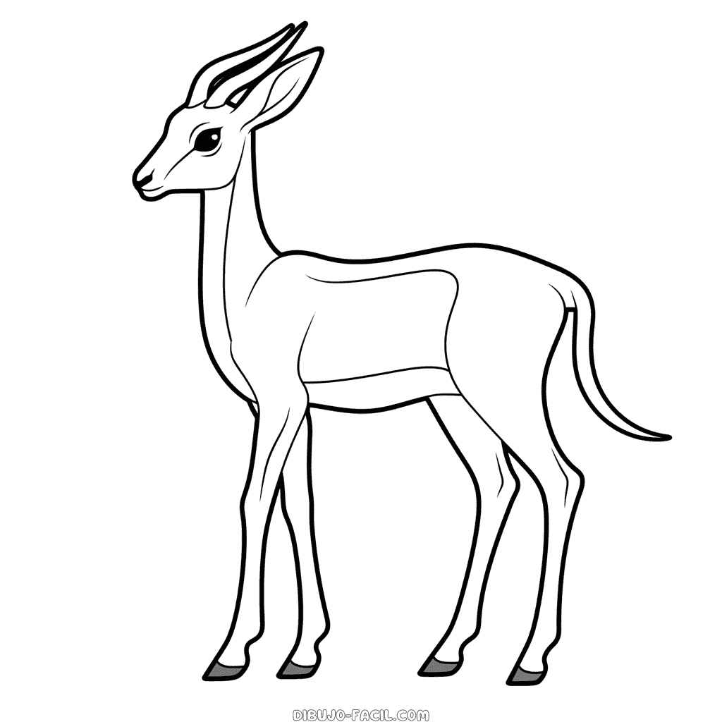Dibujo fácil de gacela