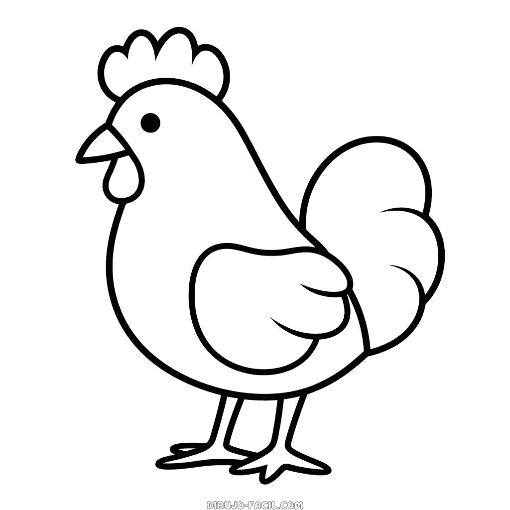 Dibujo fácil de gallo