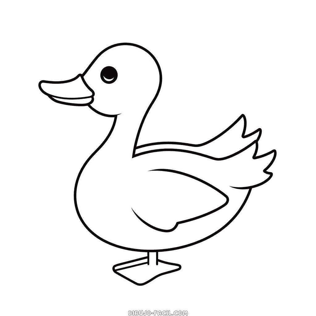 Dibujo fácil de ganso