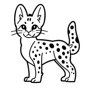 Dibujo fácil de gato cerval