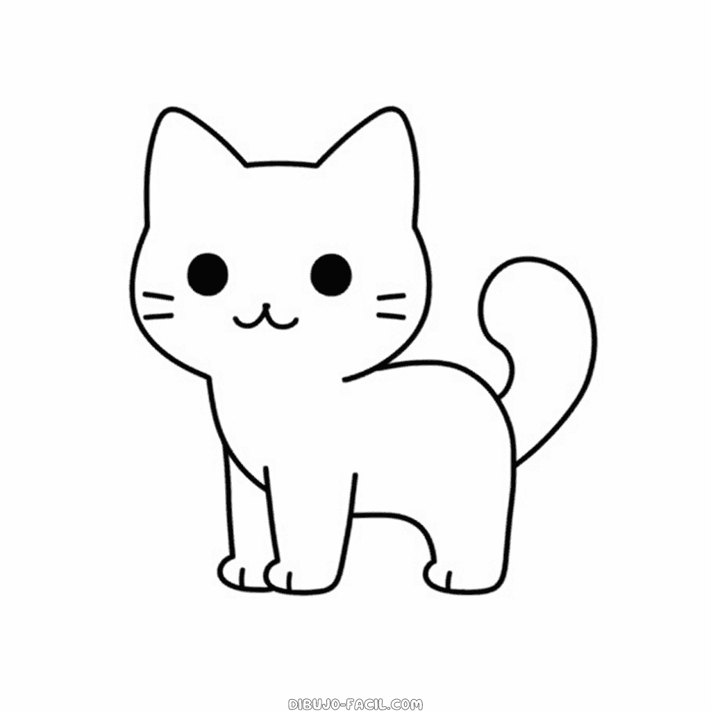 Dibujo fácil de gato