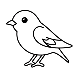 Dibujo fácil de gorrión