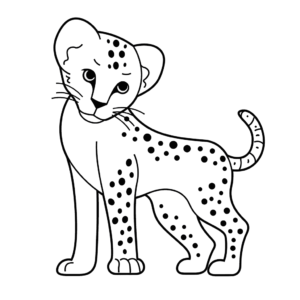 Dibujo fácil de guepardo