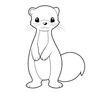 Dibujo fácil de hurón