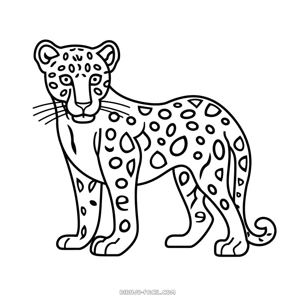 Dibujo fácil de jaguar