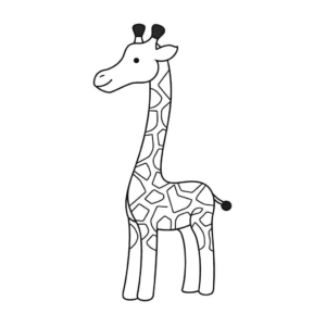 Dibujo fácil de jirafa