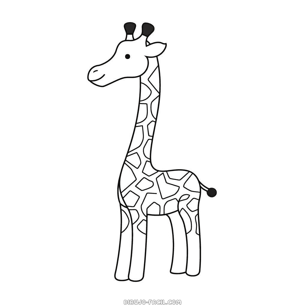 Dibujo fácil de jirafa