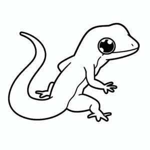 Dibujo fácil de lagarto