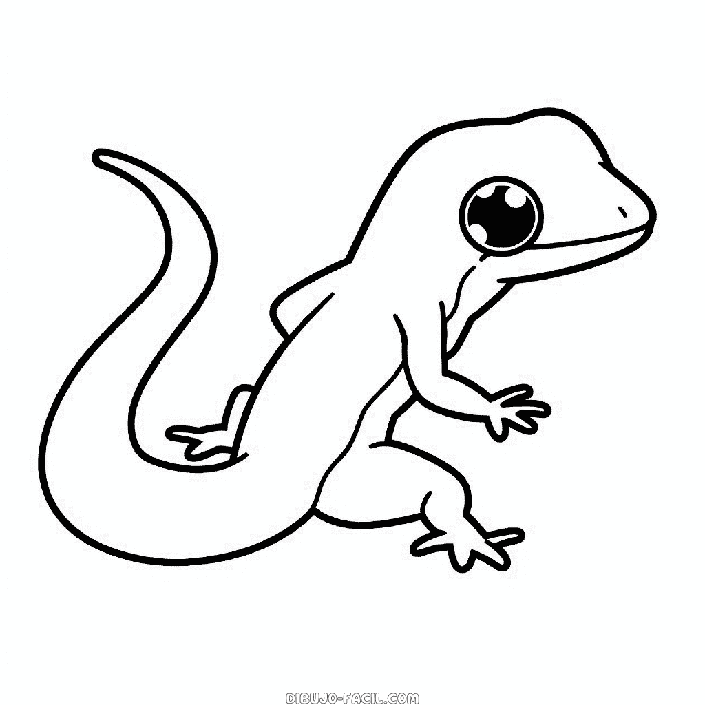 Dibujo fácil de lagarto