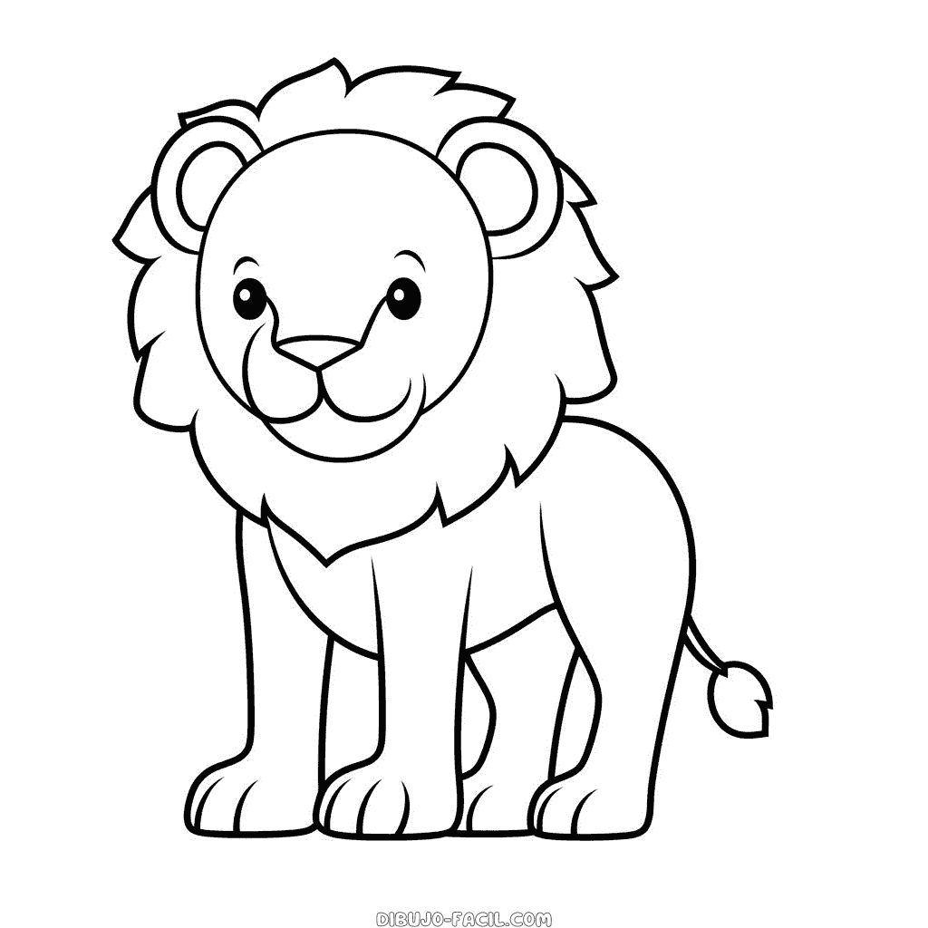 Dibujo fácil de león