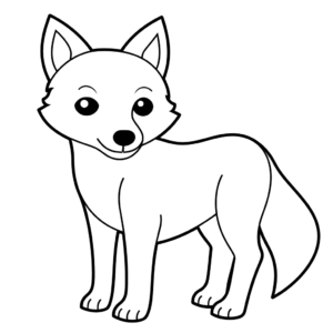 Dibujo fácil de lobo gris