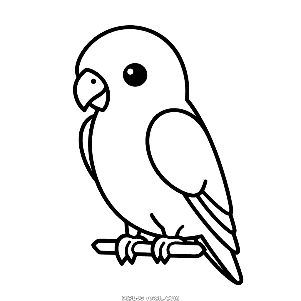 Dibujo fácil de loro
