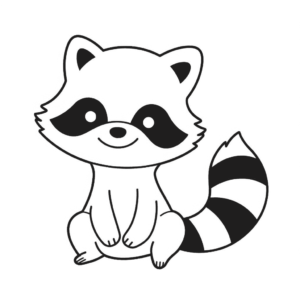 Dibujo fácil de mapache