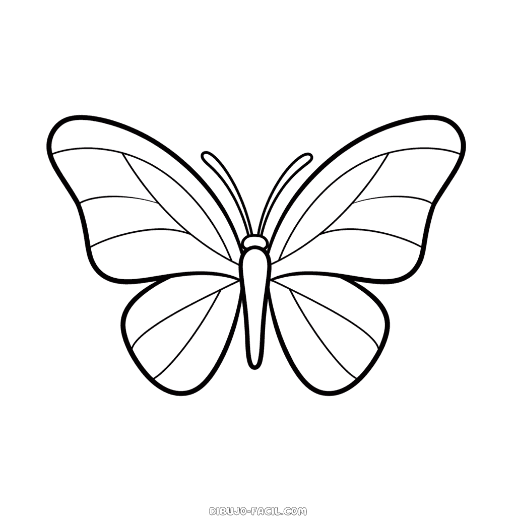 Dibujo fácil de mariposa