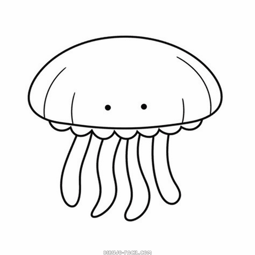 Dibujo fácil de medusa