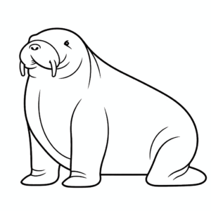 Dibujo fácil de morsa