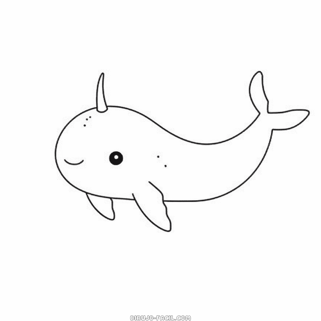Dibujo fácil de narval