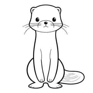 Dibujo fácil de nutria