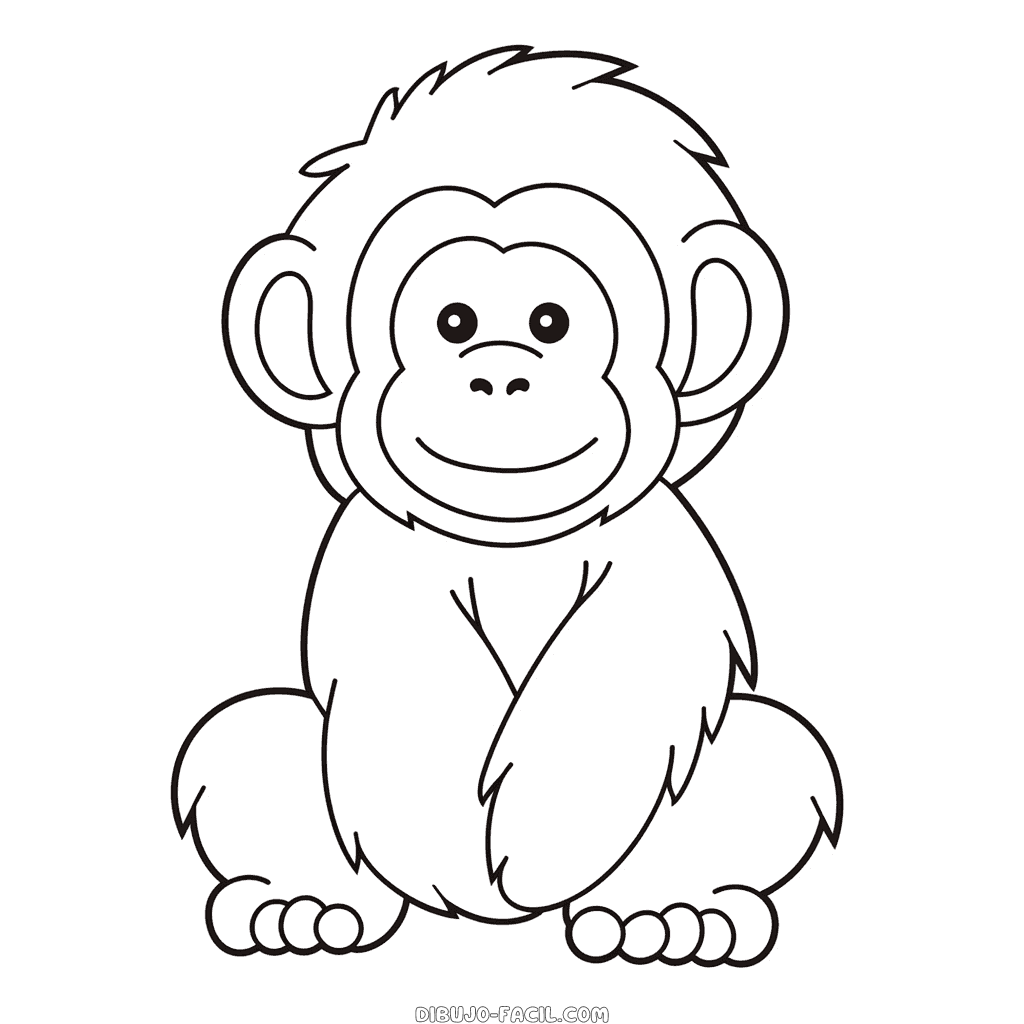 Dibujo fácil de orangután