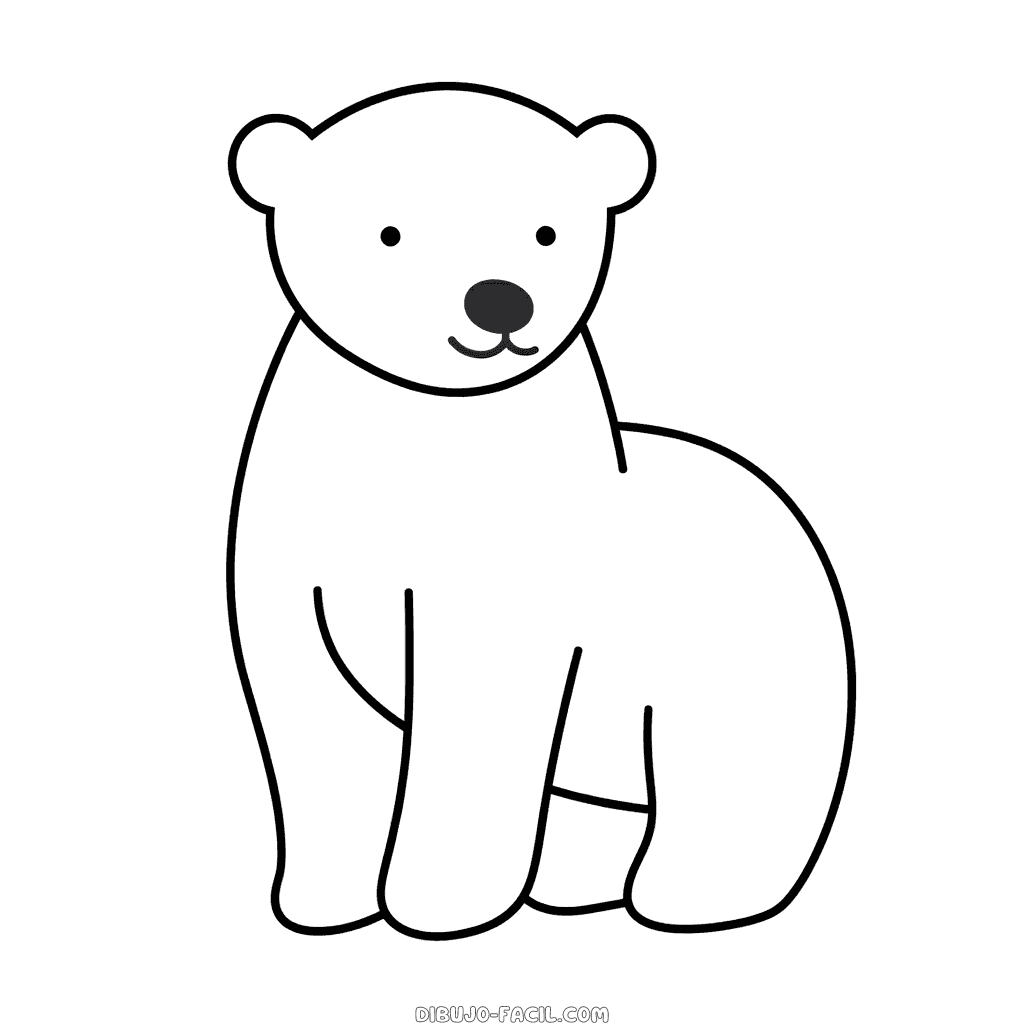 Dibujo fácil de oso polar