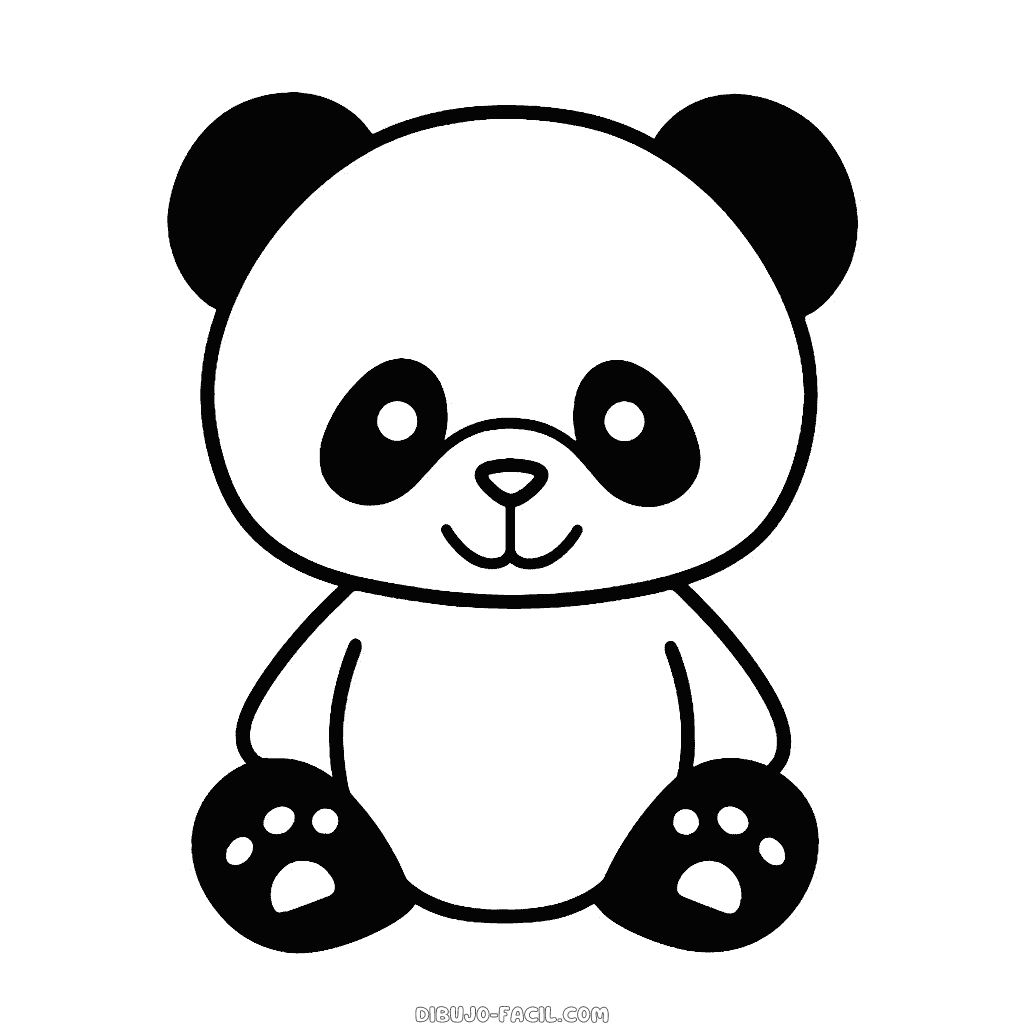 Dibujo fácil de panda