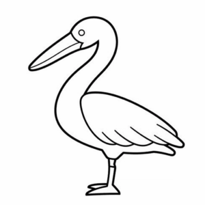 Dibujo fácil de pelícano