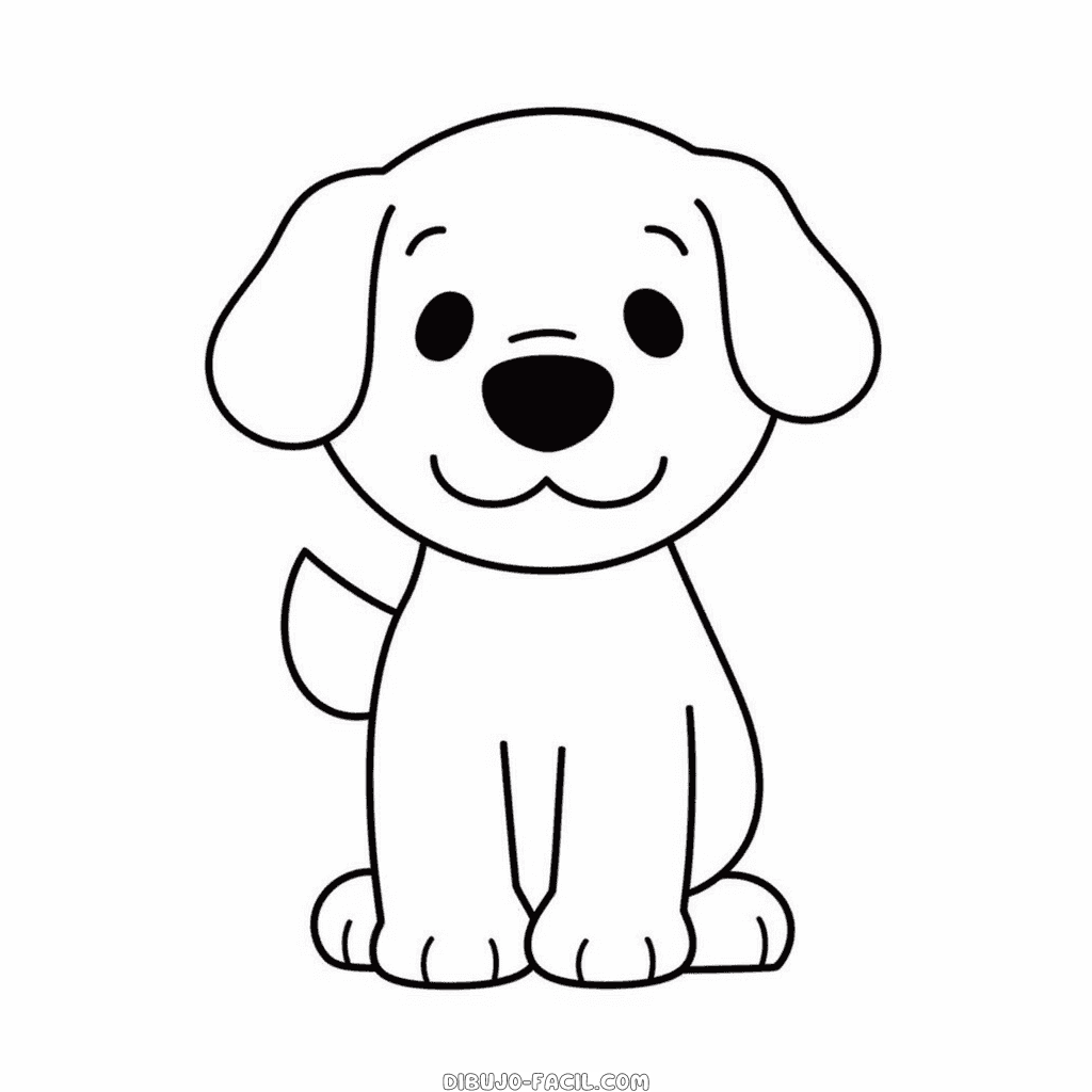 Dibujo fácil de perro