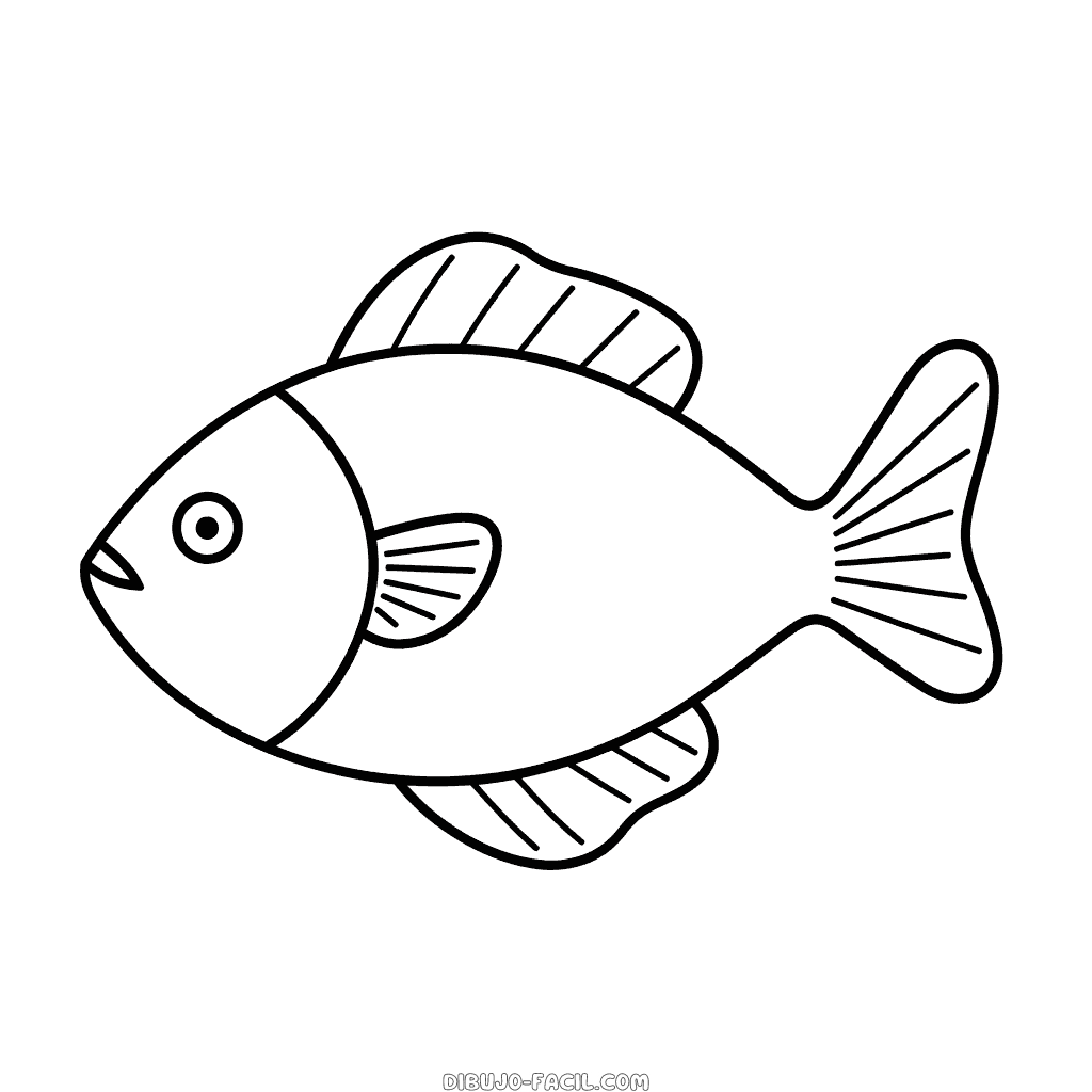 Dibujo fácil de pez