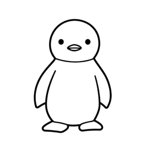 Dibujo fácil de pingüino