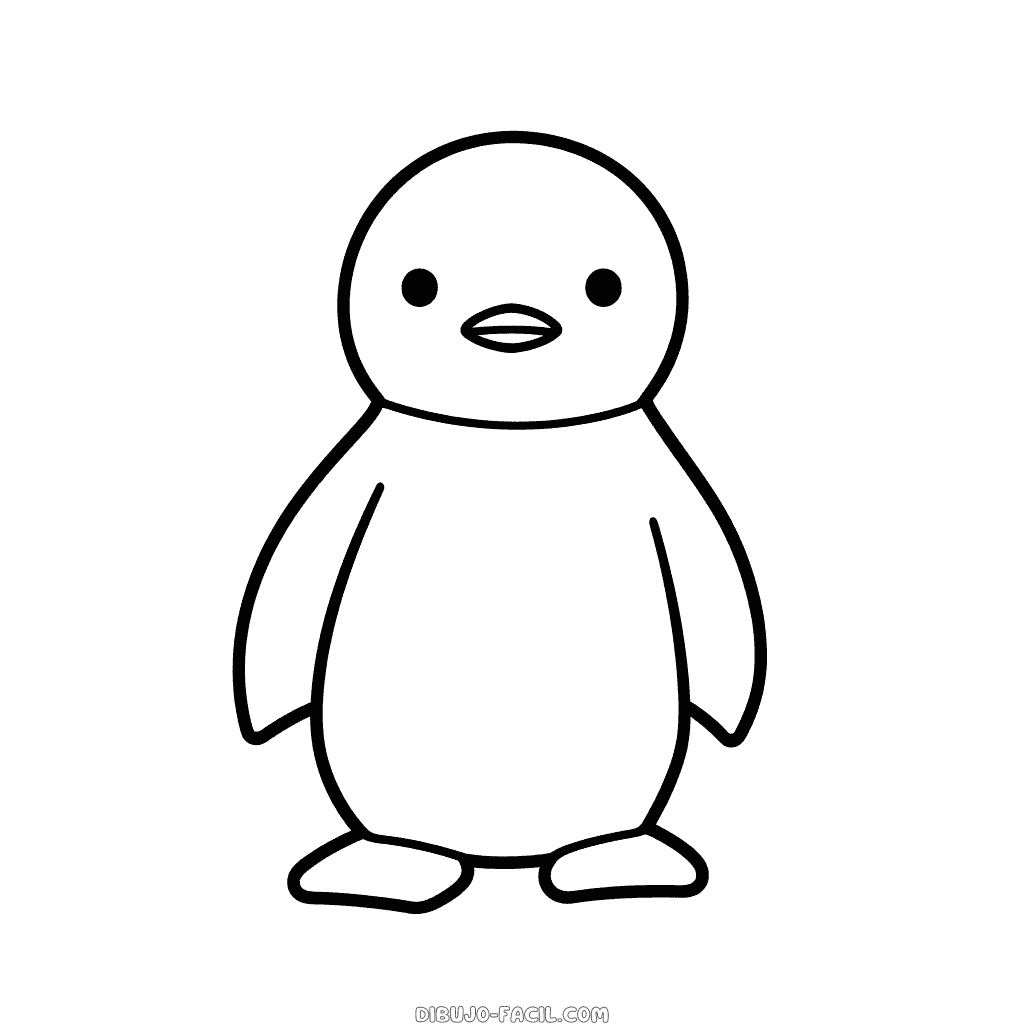 Dibujo fácil de pingüino