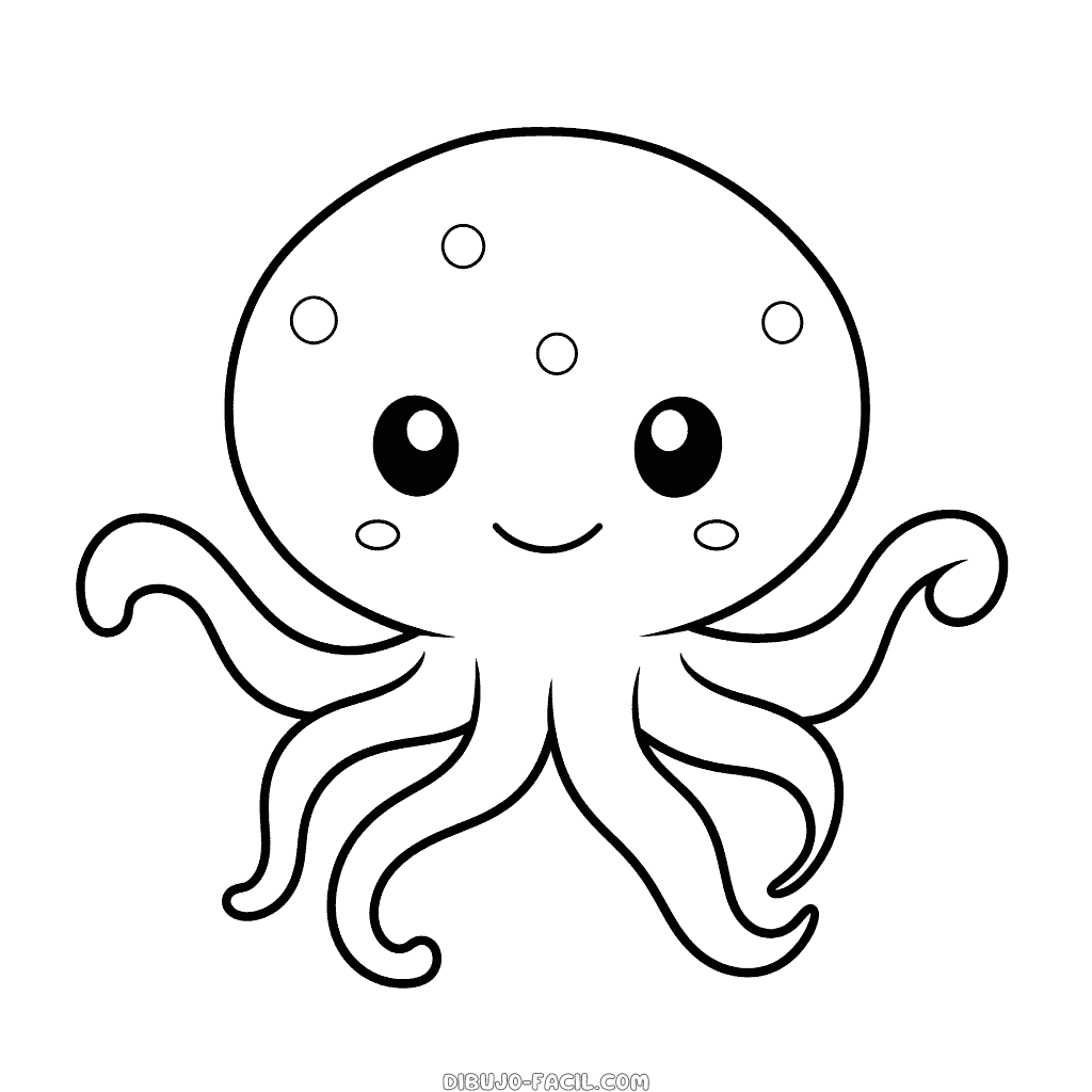 Dibujo fácil de pulpo