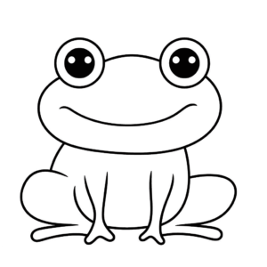 Dibujo fácil de rana