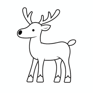 Dibujo fácil de reno