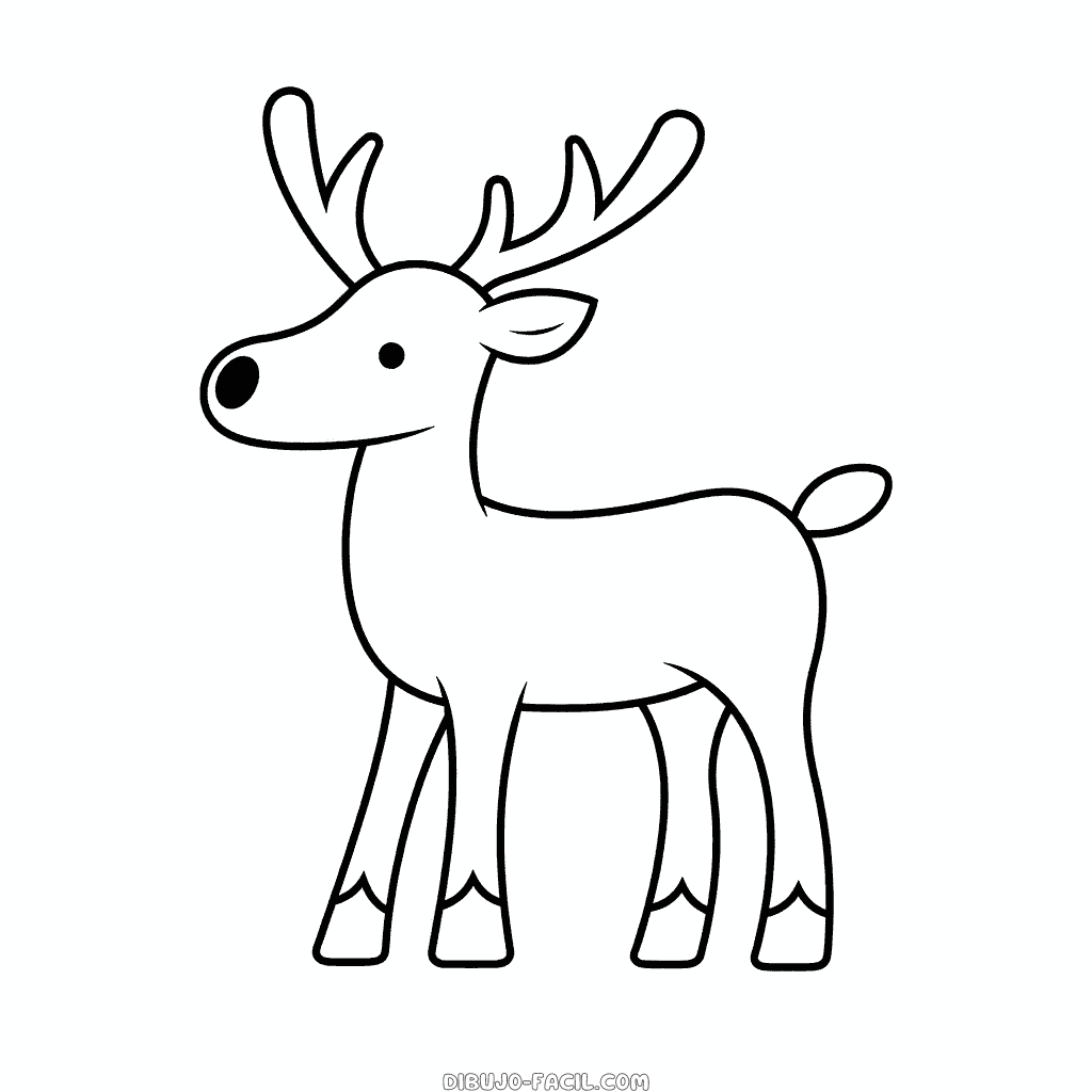 Dibujo fácil de reno