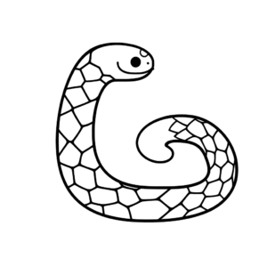 Dibujo fácil de serpiente
