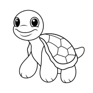 Dibujo fácil de tortuga