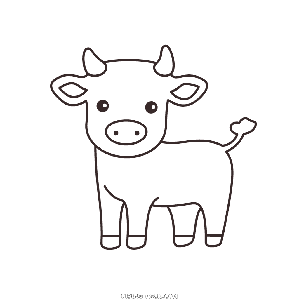 Dibujo fácil de vaca